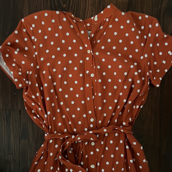 Loft brown polka dot dress - Picture 2 of 2